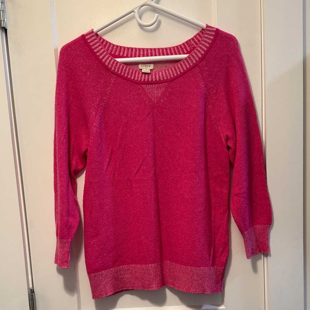 J. Crew Women's Pink Scoop Neck Sweater size M